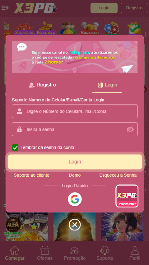 x3pg.com Por Que Criar Conta na x3pg.com?